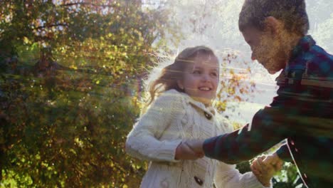 boy and girl playing in the park 4k