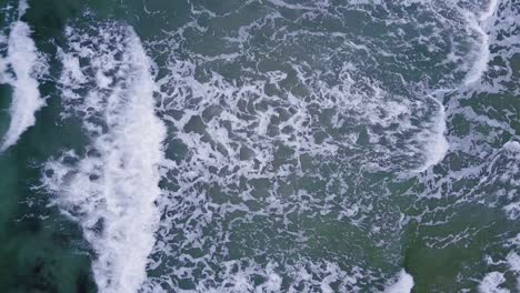 aerial footage of waves crashing
