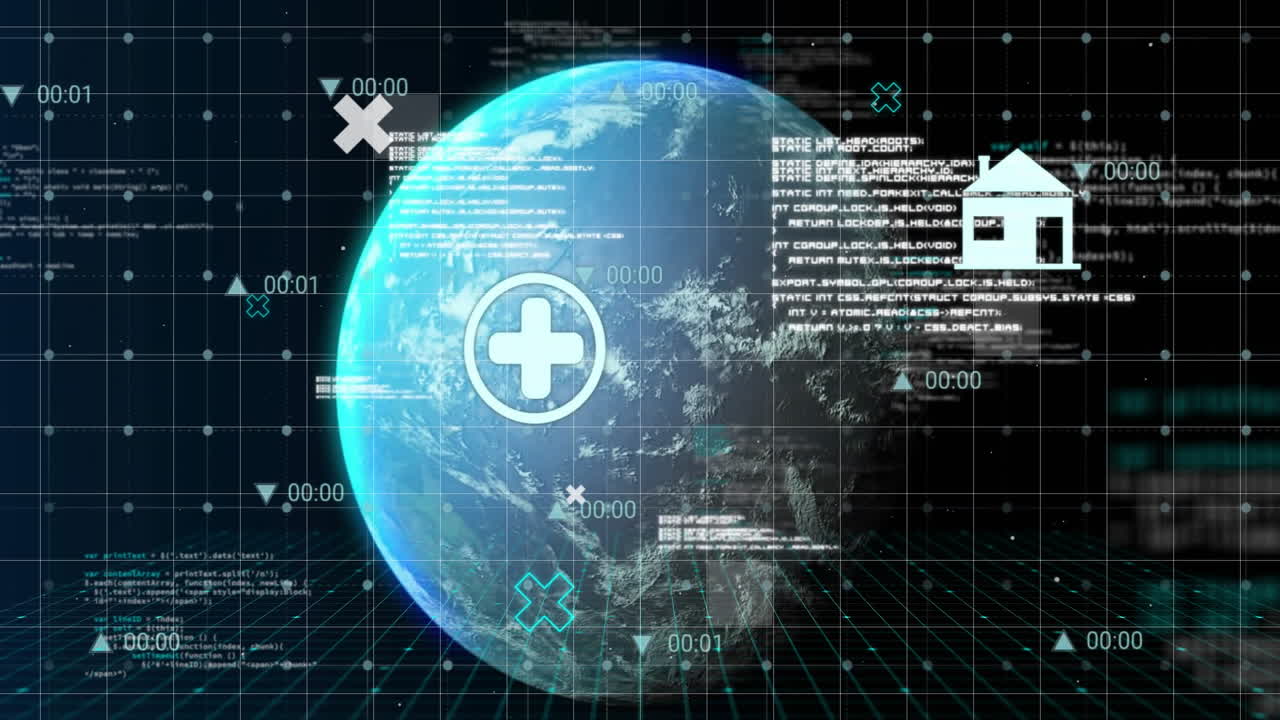 전 세계에 걸쳐 미디어 아이콘의 애니메이션 및 데이터 처리