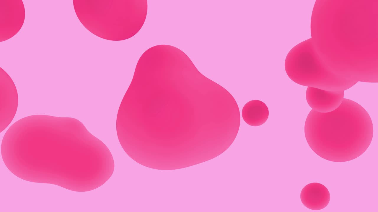 Animated pink abstract fluid shapes