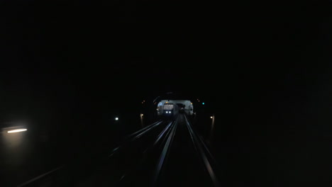 underground train arriving to the station
