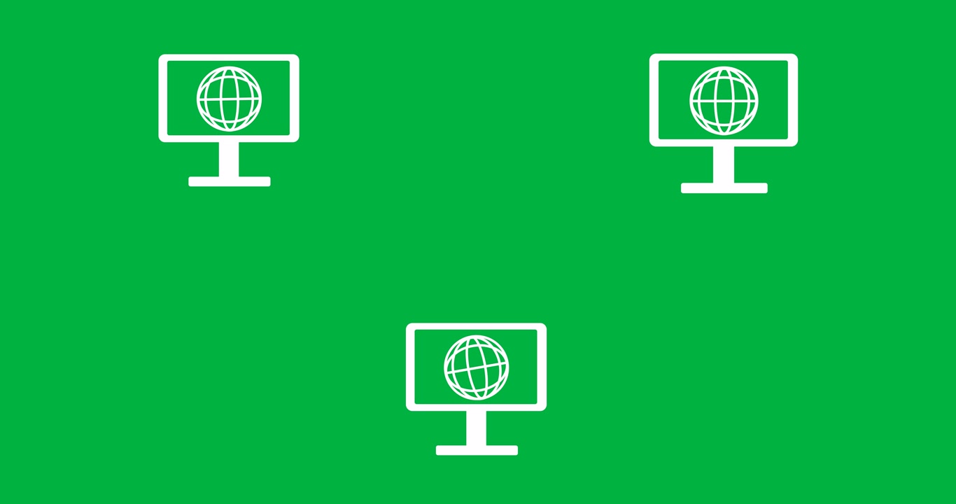 Animation von Icons auf transparentem Hintergrund.
