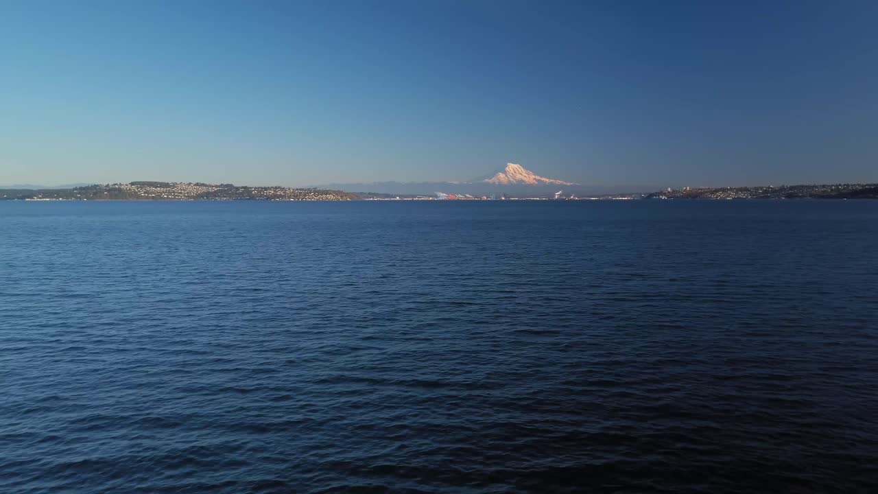 시작 베이 타코마 wa 및 mt의 오른쪽에서 왼쪽 시차