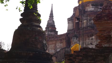 buddha statue in historic temple ruins