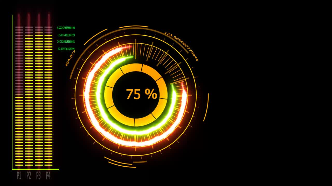 Digital meter power energy red orange for banner and advertisemest
