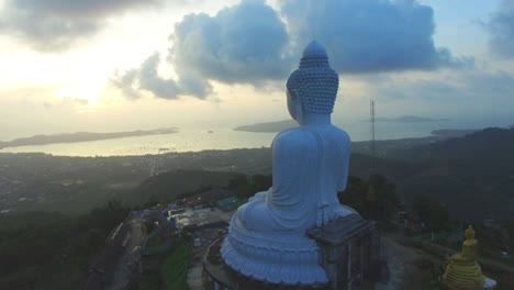 sunrise at chalong bay when you on the hill top of big buddha statue you can see surround phuket island