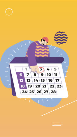 motion graphic of appointment booking with calendar