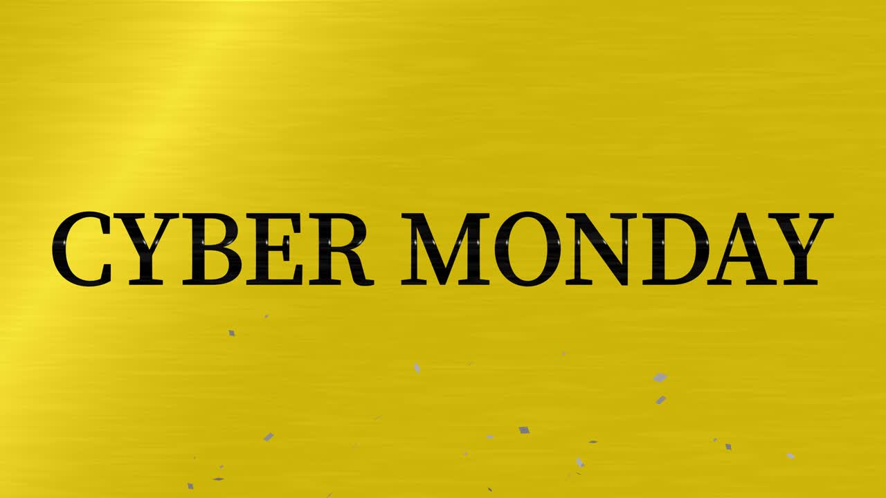 ciber lunes venta evento texto animación gráficos en movimiento