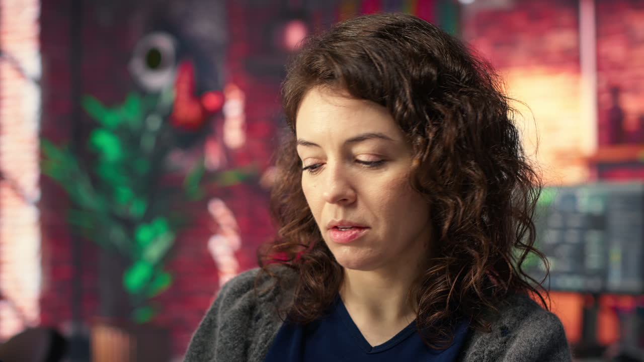 Software expert at workstation programming on pc and writing lines of code