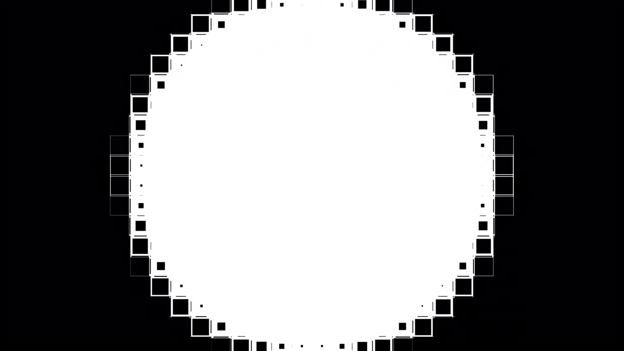Pixelated black and white transition mask