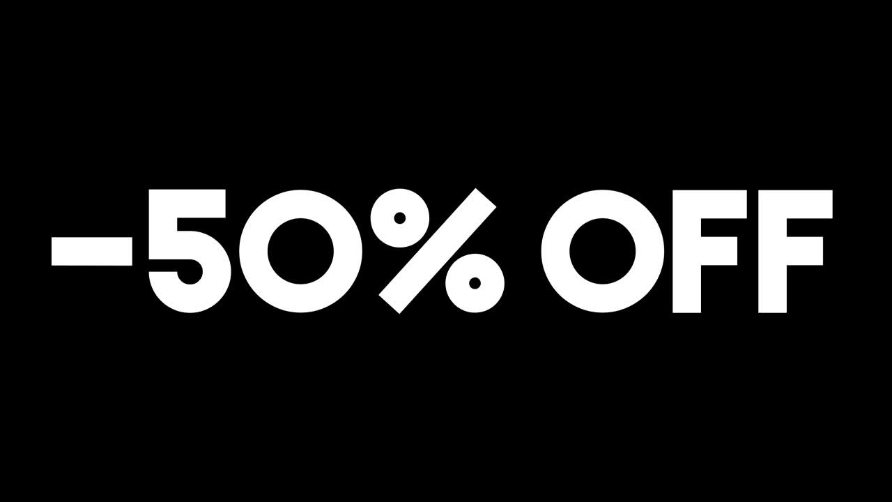 glitch stile banner publicitario de ventas en bucle de fondo negro glitched con máscara alfa