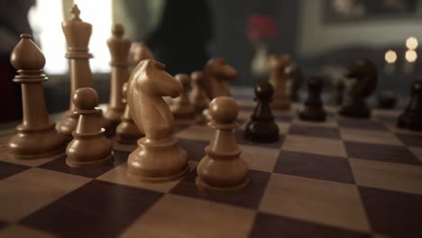an elderly gentleman contemplates a chess game