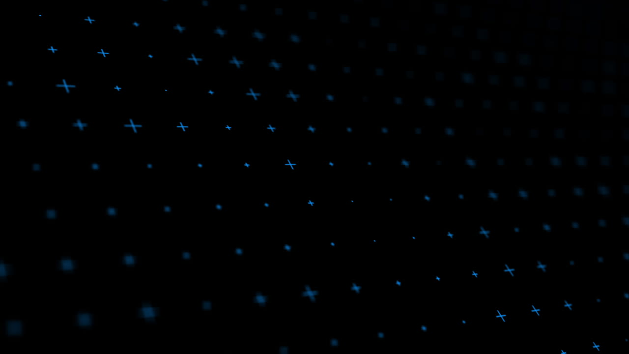 Sleek modern black background with silver stars pulsing, shallow depth of field