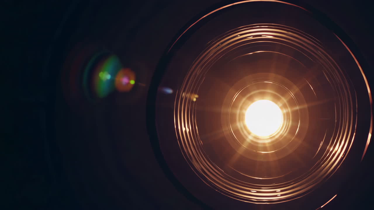 Warm Light Through a Circular Lens