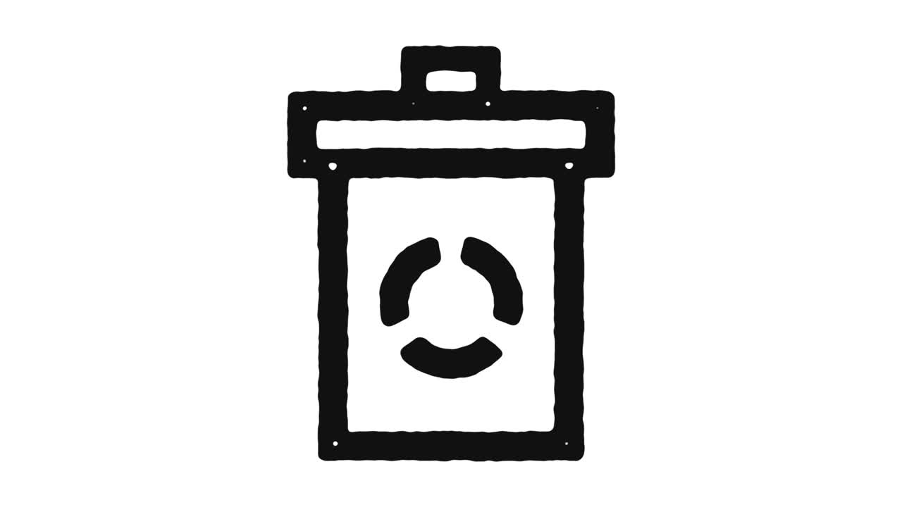 imágenes de animación de icono de desperdicio cero y canal alfa