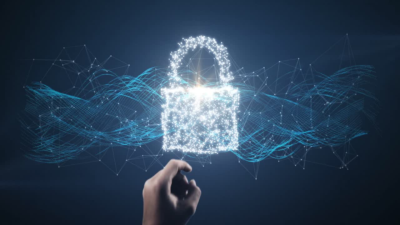 mano usando la pantalla de la interfaz digital