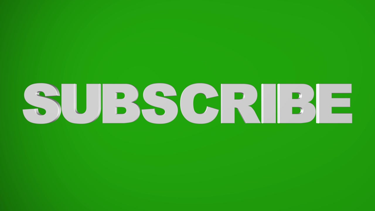 "SUBSCRIBE" 3D Graphic in Green