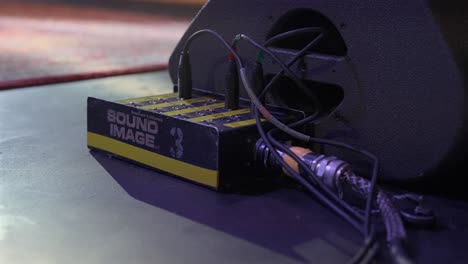 sound image box on stage at a concert