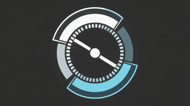 Animated Circular Loading Indicator with Rotating Clock Hand