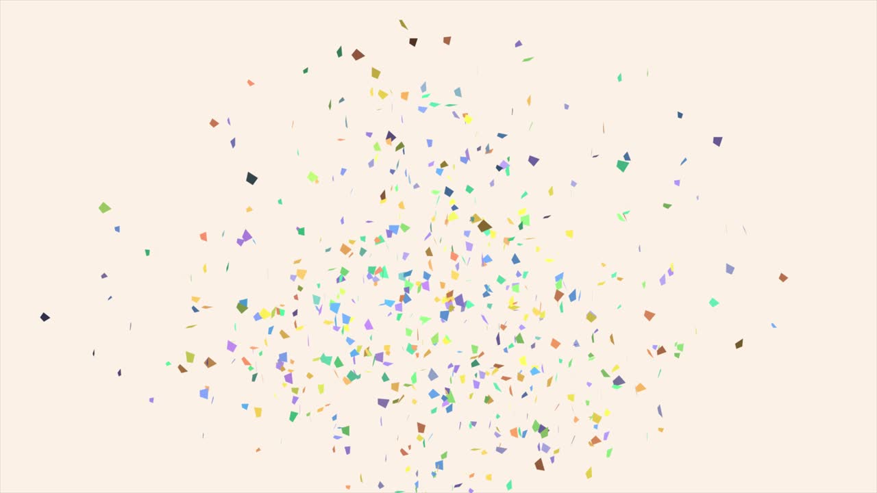 animación de explosión de confeti multicolor. concepto de celebración. 4k