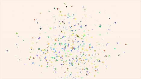 multicolored confetti explosion animation. celebration concept. 4k