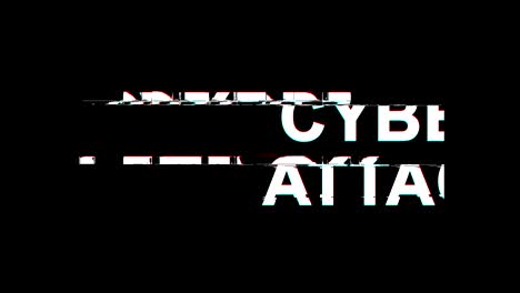 cyber attack glitch effect text digital tv distortion 4k loop animation