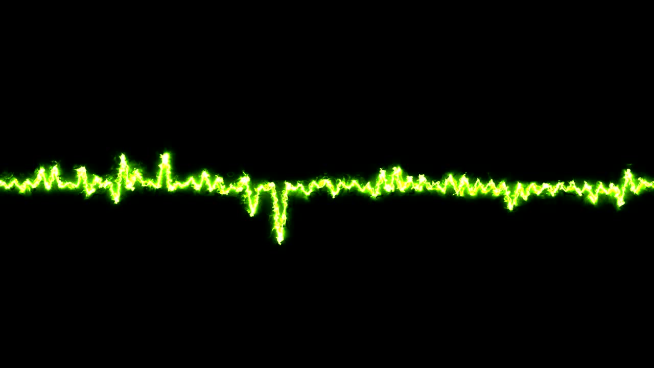 Abstract green waveform.