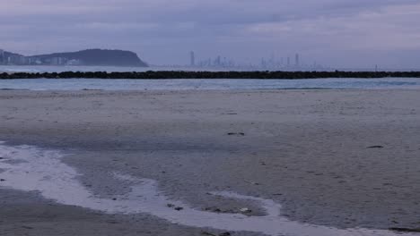 beach in currumbin alley, gold coast, queensland, australia - wide shot