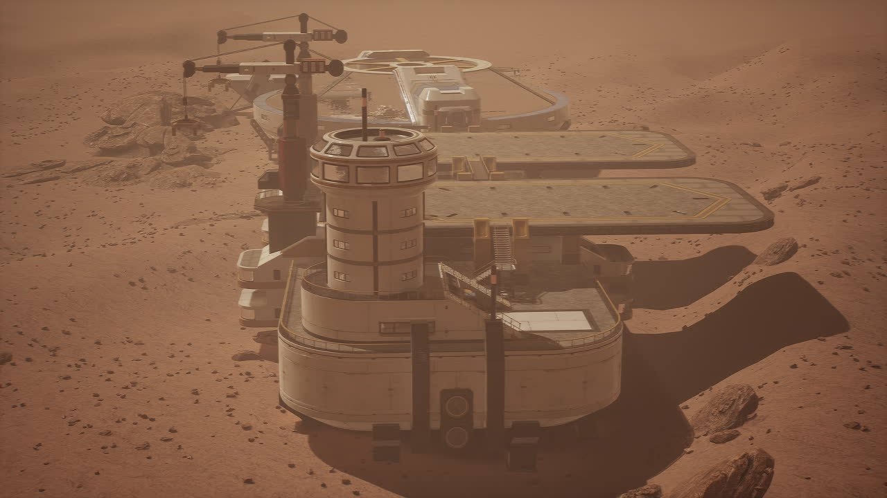 La futuristica base marziana