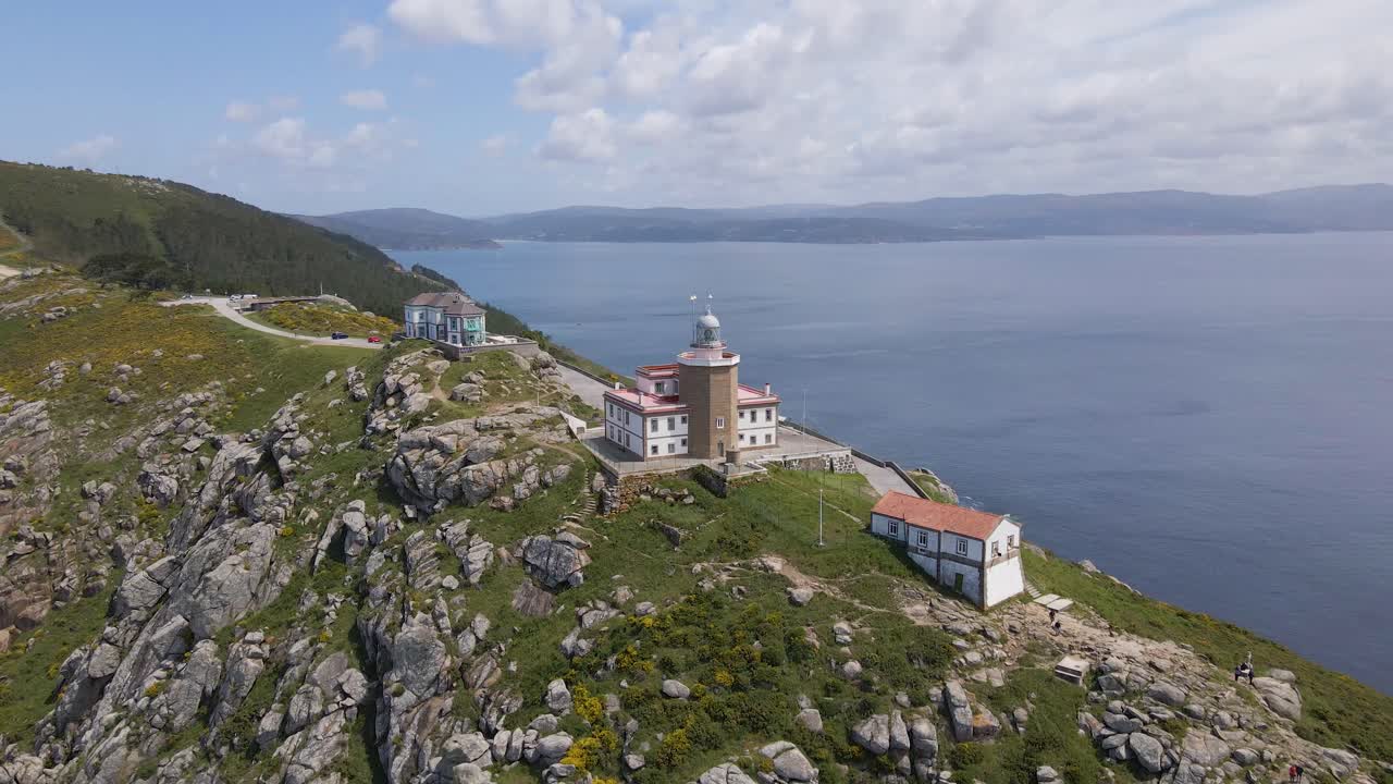vista aérea de cabo finisterre, galicia, españa