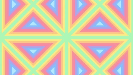 mosaico de arco iris geométrico en animación de bucle sin costuras. fondo de gráficos de movimiento simples y abstractos