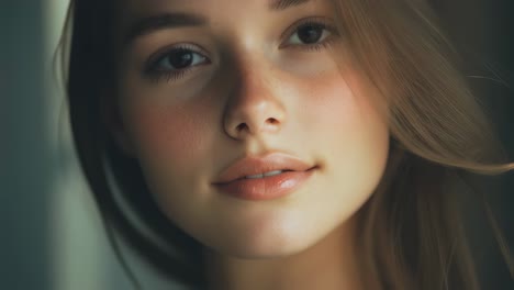 retrato en primer plano de una mujer joven