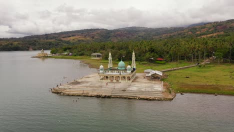 mosque on the shore of lake lanao. lanao del sur, philippines