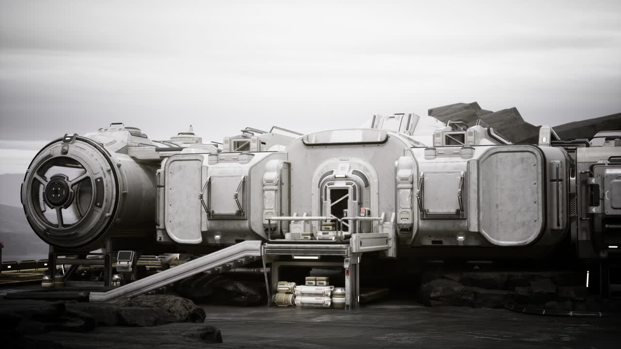 미래의 우주 정거장은 황량한 행성에 있습니다.