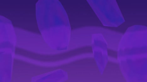 Animation-of-diverse-blocks-rotating-over-violet-background