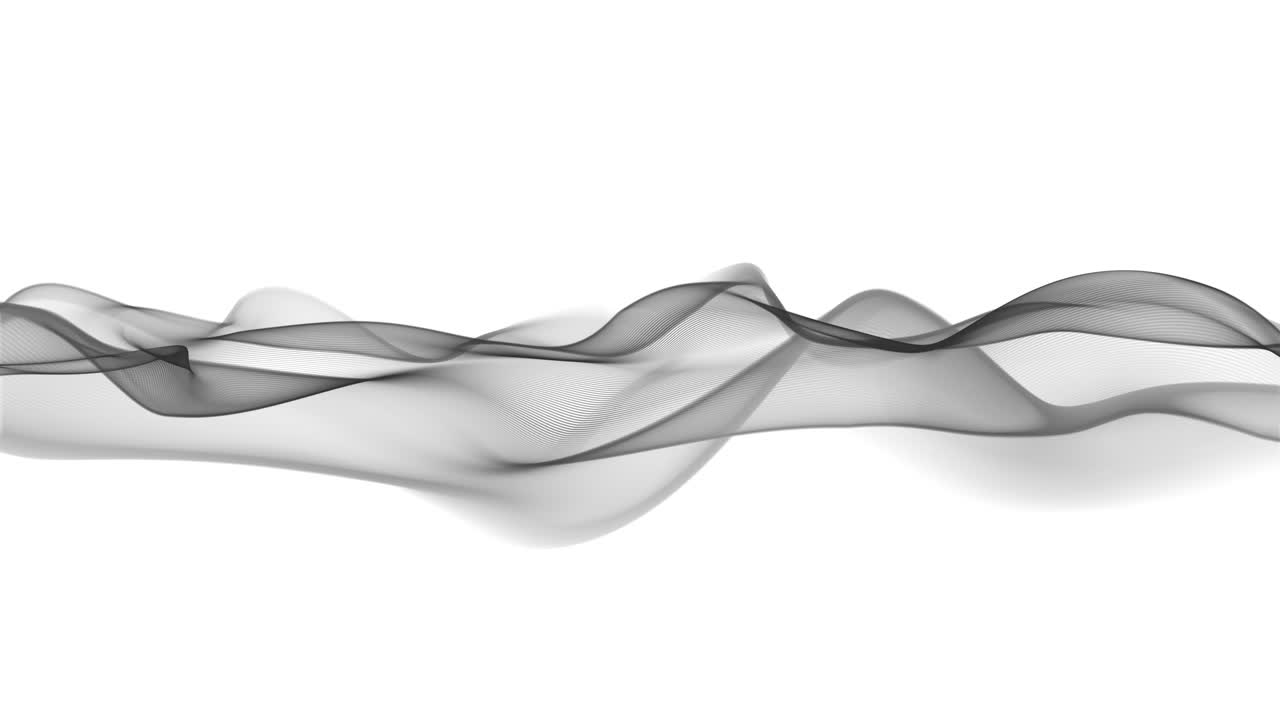 Sfondo loop con linee ondulate grigio scuro, fluide e lente