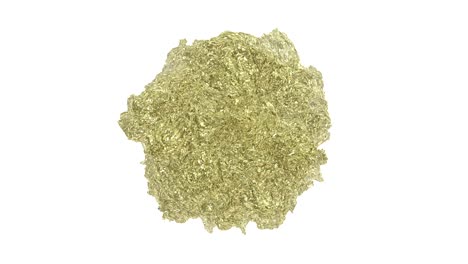 gold sphere morphing into golden foil seamless loop 4k animation video.