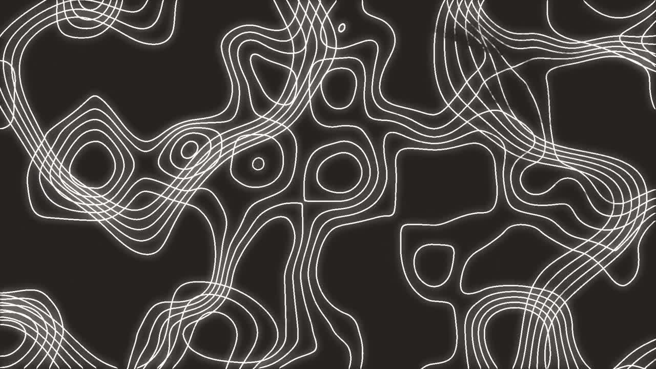 Animation of moving white lines over black background