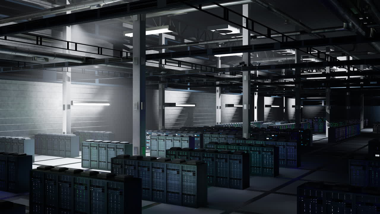 Server clusters equipment in dark data center maintaining datasets