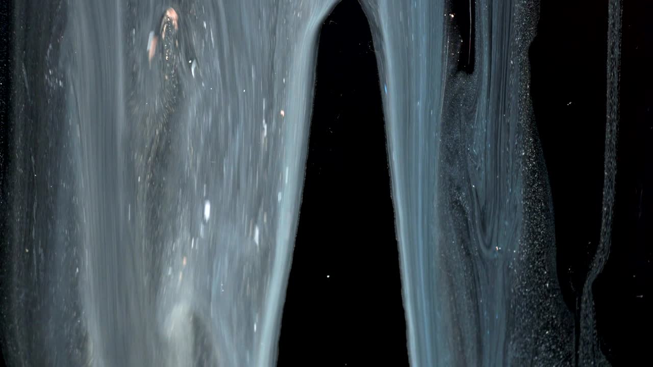 Flowing and movement of acrylic color