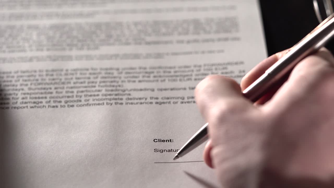 firma de un contrato