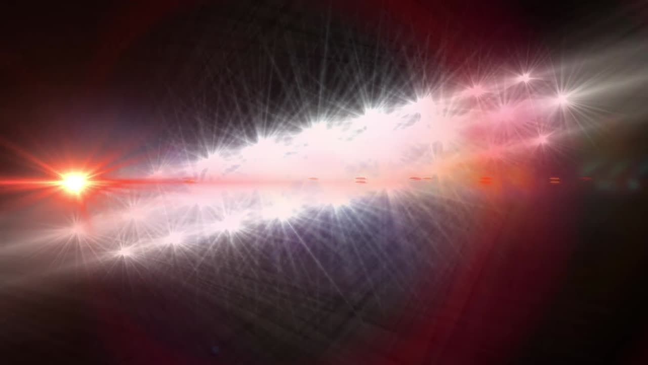 animación de puntos de luz sobre las luces del estadio