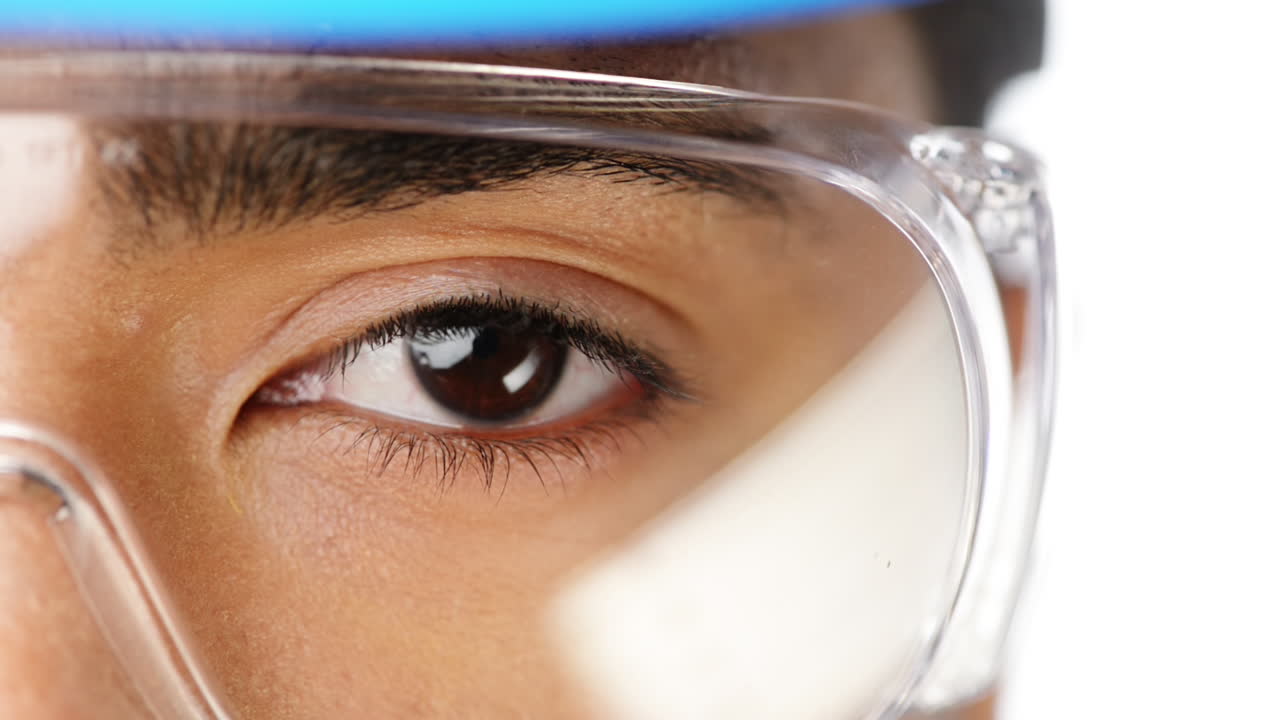 cerca de mano hombre ojo serie de personajes aislados en fondo blanco puro