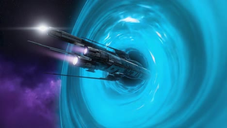 spaceship near a black hole