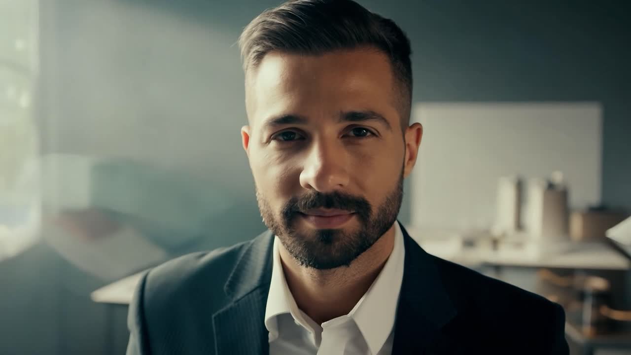 retrato de un hombre de negocios confiado