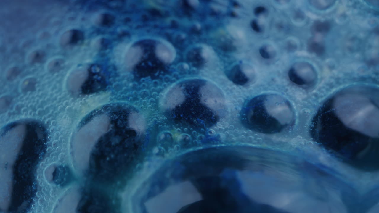 추상적인 파란 거품
