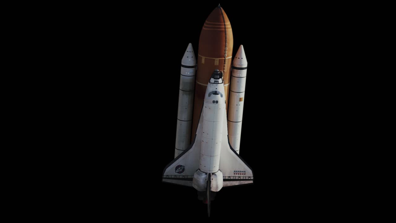 Premium stock video - Rocket shuttle floating in space - 4k visuals