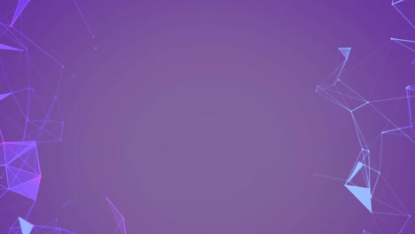 animation of network of plexus connections on purple background