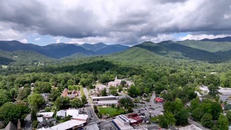 aerial pullout black mountain nc, north carolina