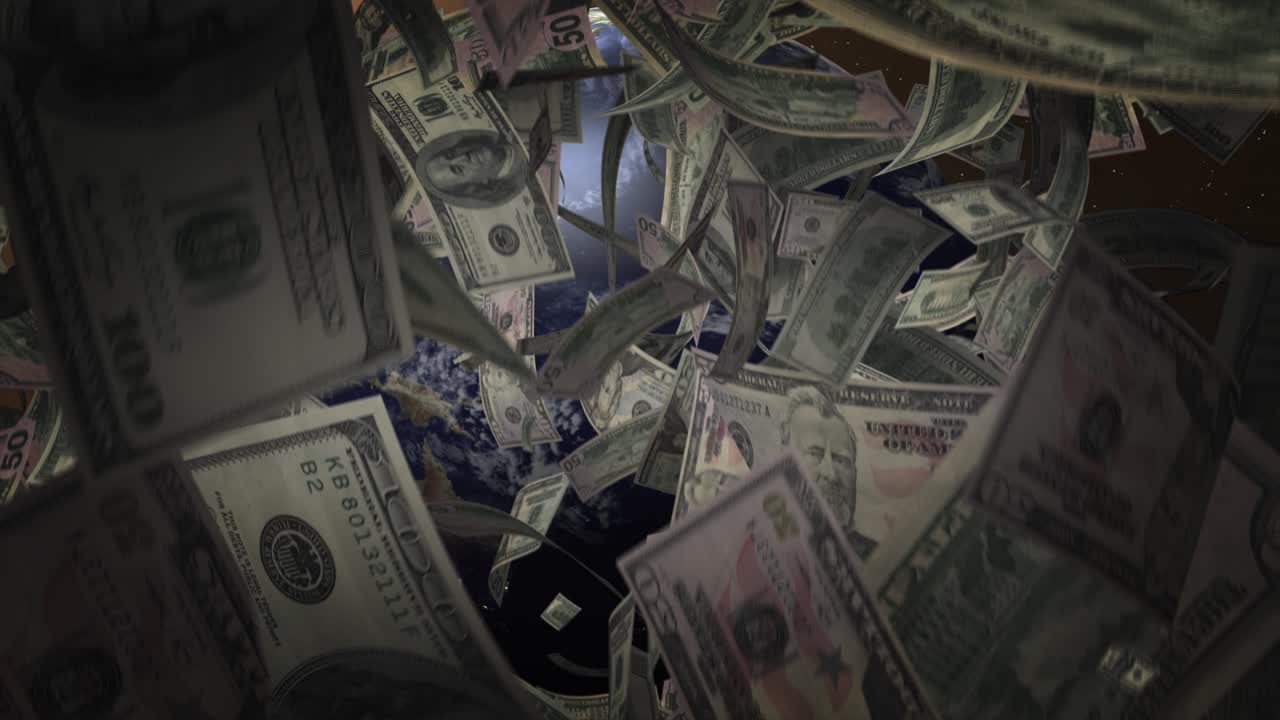 Money Raining Down on Earth